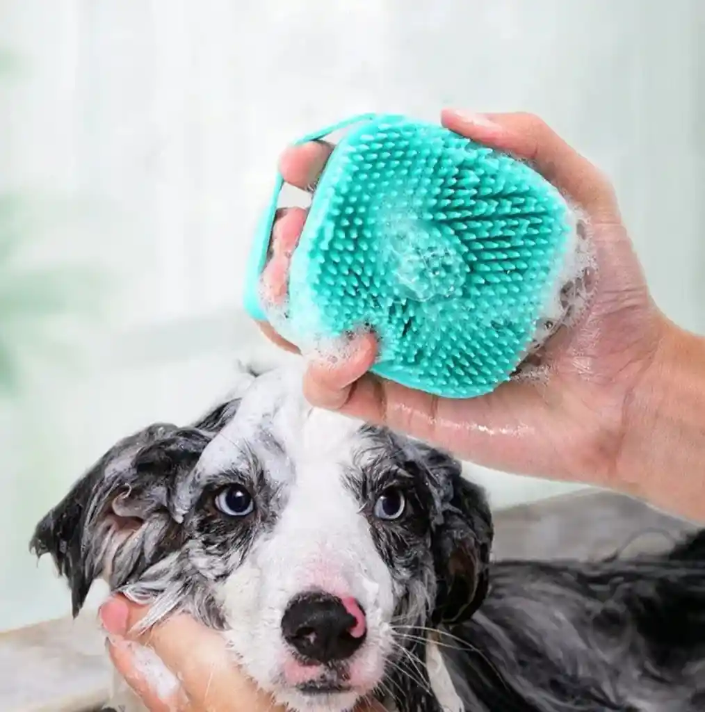 Cepillo De Baño Para Mascotas/masajeador De Silicona Suave Para Perros Y Gatos