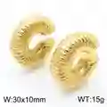 Ear Cuff Rayas Dorado