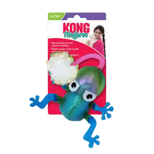 Kong Gato Juguete Flingaroo Frog - Sapo