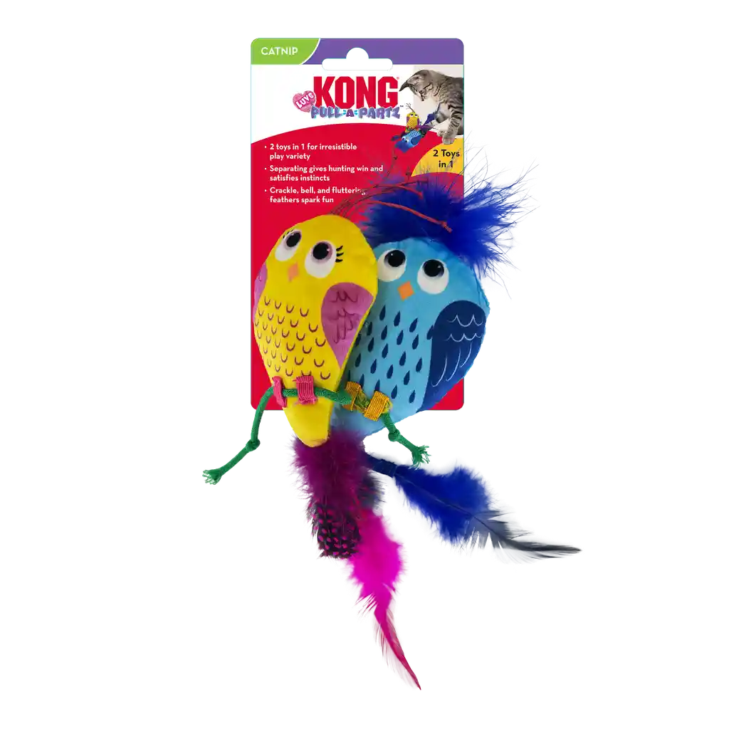 Kong Gato Juguete Pull A Partz Luvz - Pajaros X2