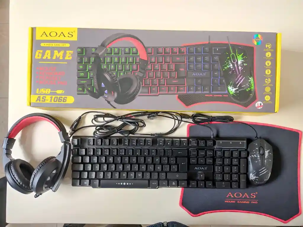 Kit Gamer (teclado+balaca+mouse+pad)