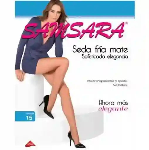 Medias Pantalón Veladas Samsara Seda Fria Mate - Color Negro- Talla Xl