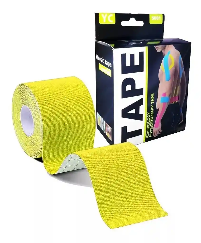 Cinta Kinesiologica Kinesiology 5 Metros X 5cm Tape - Amarillo