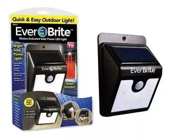 Luz Led Exterior Energia Solar Sensor Movimiento Ever Brite