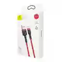 Cable Para Iphone Reforzado De 1m Uso Rudo Rojo