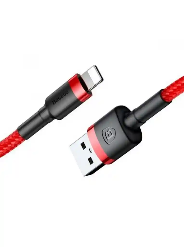 Cable Para Iphone Reforzado De 1m Uso Rudo Rojo