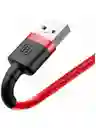 Cable Para Iphone Reforzado De 1m Uso Rudo Rojo