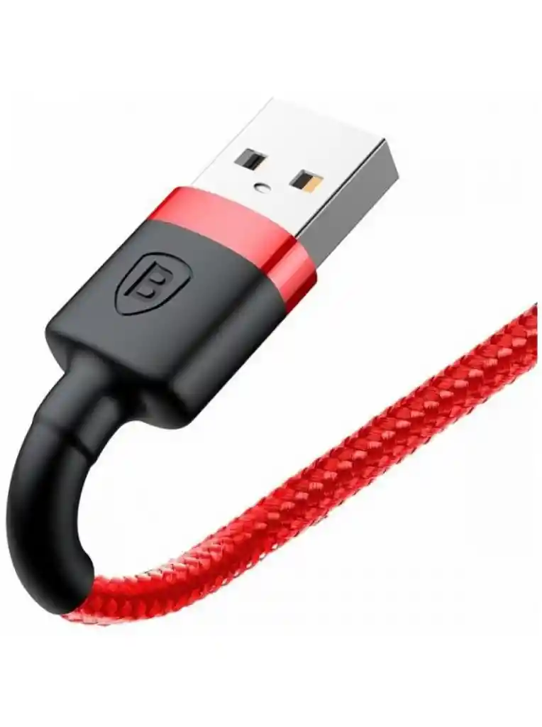 Cable Para Iphone Reforzado De 1m Uso Rudo Rojo