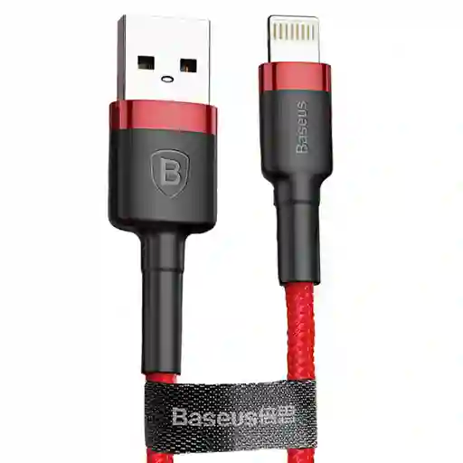 Cable Para Iphone Reforzado De 1m Uso Rudo Rojo