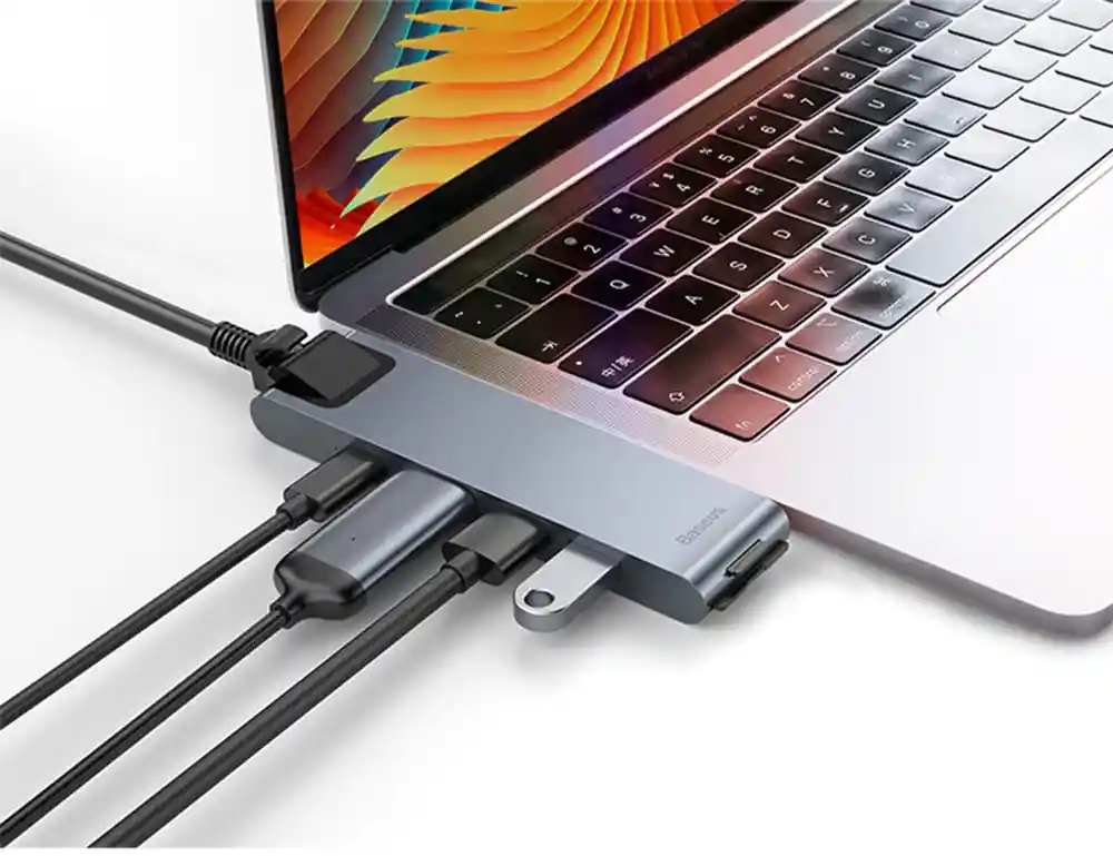 Adaptador 7 En 1 Thunderbolt Gris Baseus