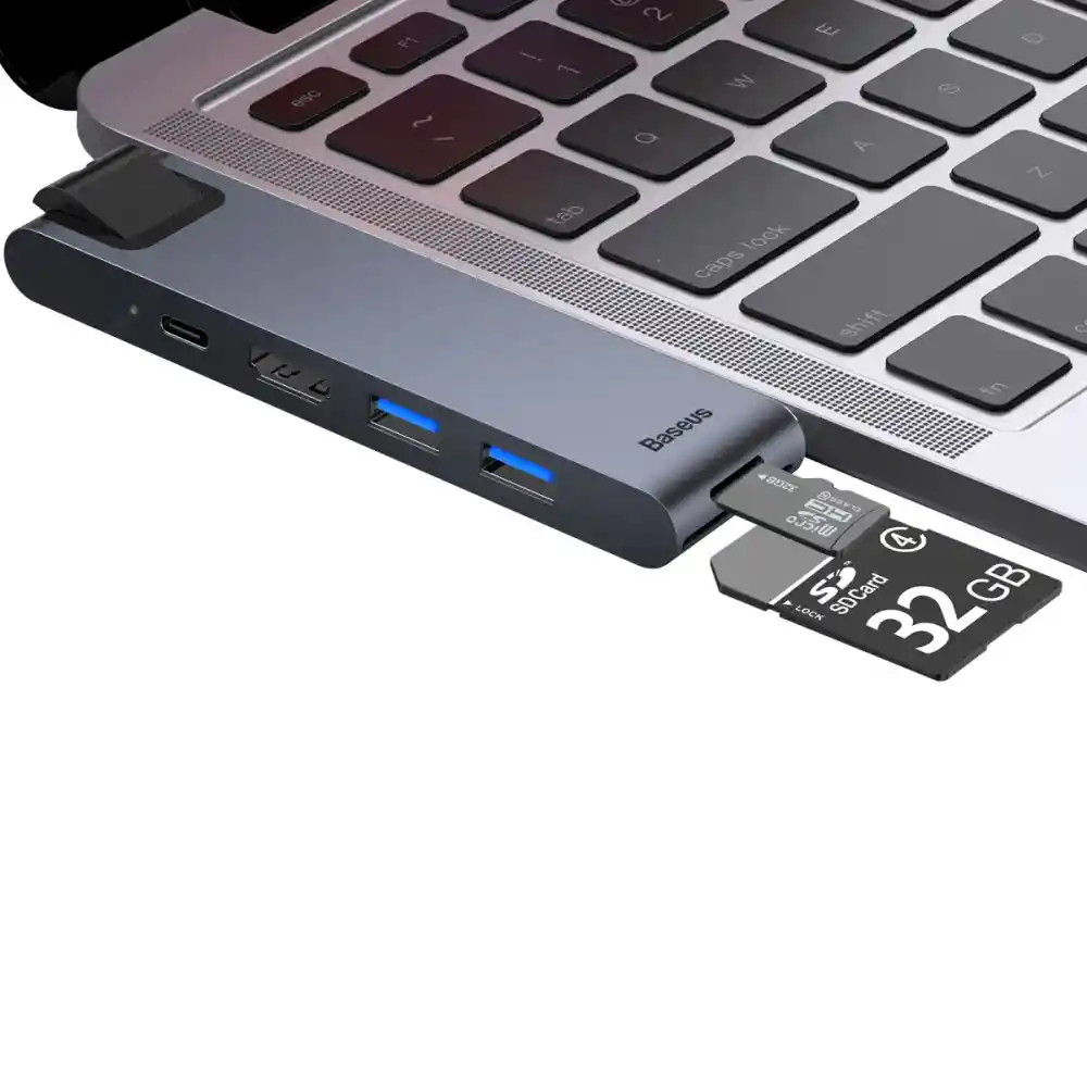 Adaptador 7 En 1 Thunderbolt Gris Baseus