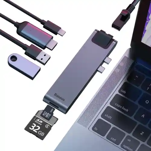 Adaptador 7 En 1 Thunderbolt Gris Baseus