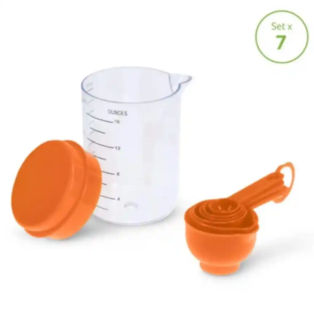 Set Vaso Y Cucharas Medidoras X 7