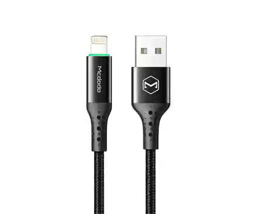 Cable Para Iphone 1.8m Led Inteligente Con Led Uso Rudo Mcdodo