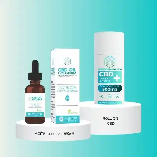 Aceite Cbd 15ml 750mg Aceite Natural + Gel Cbd Frio Calor Roll-on Cbd Con Extractos De Plantas Medicinales