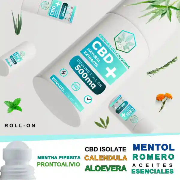 Aceite Cbd 15ml 750mg Aceite Natural + Gel Cbd Frio Calor Roll-on Cbd Con Extractos De Plantas Medicinales