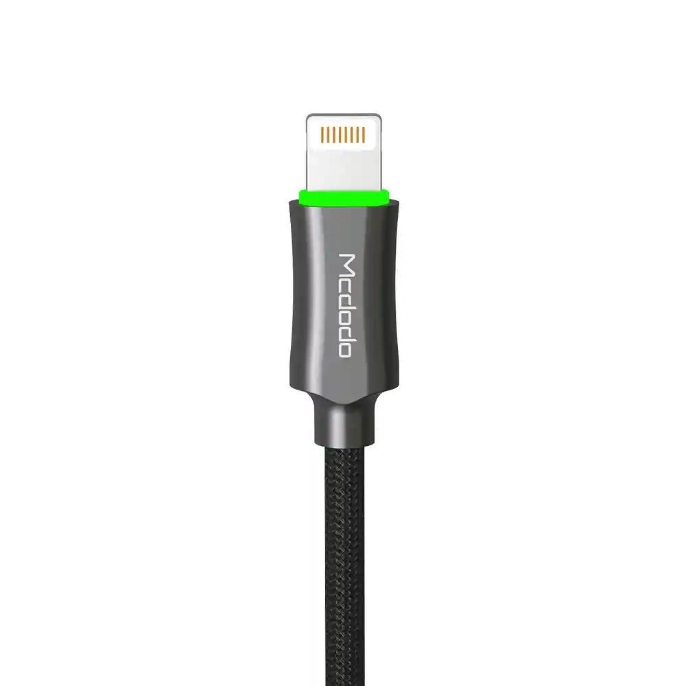 Cable Para Iphone De 1.2m Con Led Carga Rapida Con Desconexión Automática