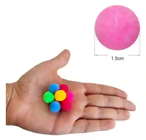Mini Pompones De Colores Surtidos Intensos 1.5 Paquete X20und
