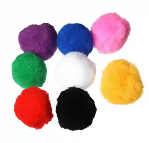 Pompones Grandes De Colores Surtidos Intensos 4.0 Paquete X20und