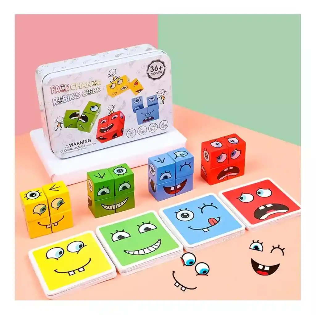 Juego De Cambio De Cara De Rompecabezas Para Niños Con Campana