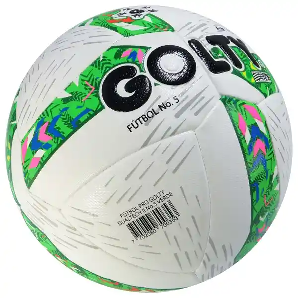 Balón De Fútbol Profesional Golty N.5 Dualtech Ii Color Verde