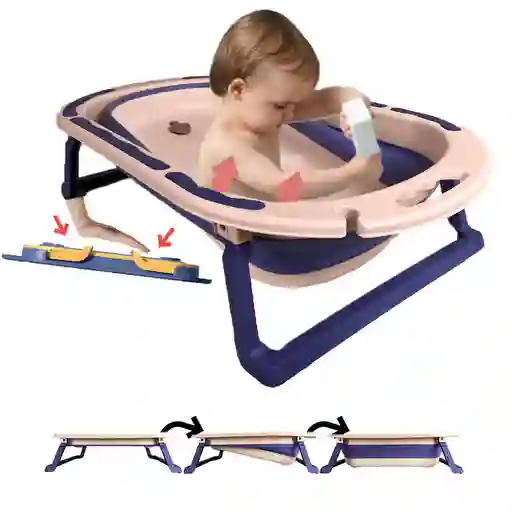 Bañera O Tina De Baño Plegable Portátil Para Bebe Rosado
