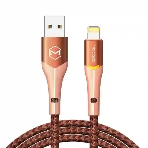 Cable Para Iphone 1.8m Con Led 15w Carga Rápida Y Transmisión Datos