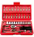 Juego De Copas Herramientas 46 Piezas Mecanica Ratchet 1/4