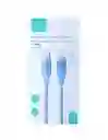 Cable Para Iphone Tipo C 30w 1.2m Usams Azul Con Led