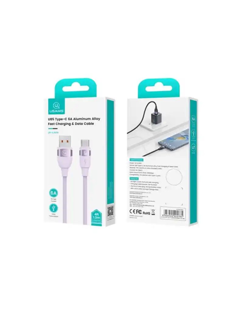 Cable Para Iphone A Tipo C 30w Pd 2m Morado