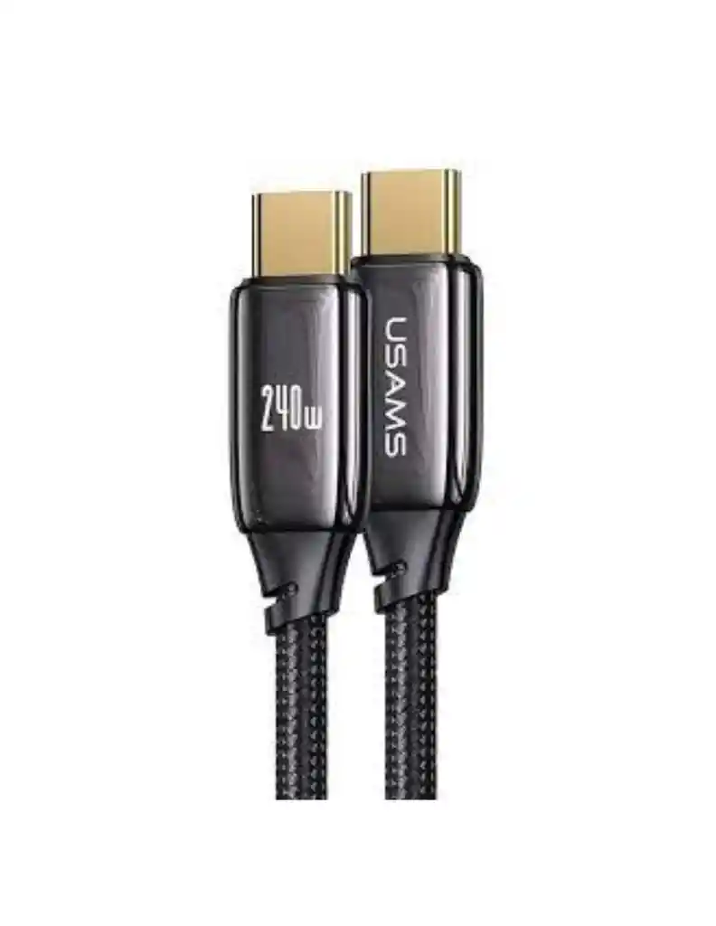 Cable Usb Tipo C A Usb C 2m 240w | Usams Negro