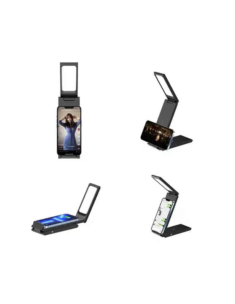 Cargador 3 En 1 Inalambrico Usams Plegable Para Celular, Earpods Y Smartwatch 15w Negro