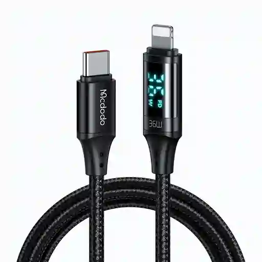 Cable Para Iphone A Tipo C 36w 1.2m Con Pantalla Digital
