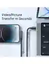 Cable Para Iphone A Usb C 36w 1.2m Transparente De 90° Mcdodo