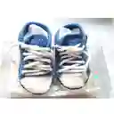 Zapatitos Tipo Converse Para Bebes 3-6 Meses En Color Azul Bebe. Chavitos. Patucos.