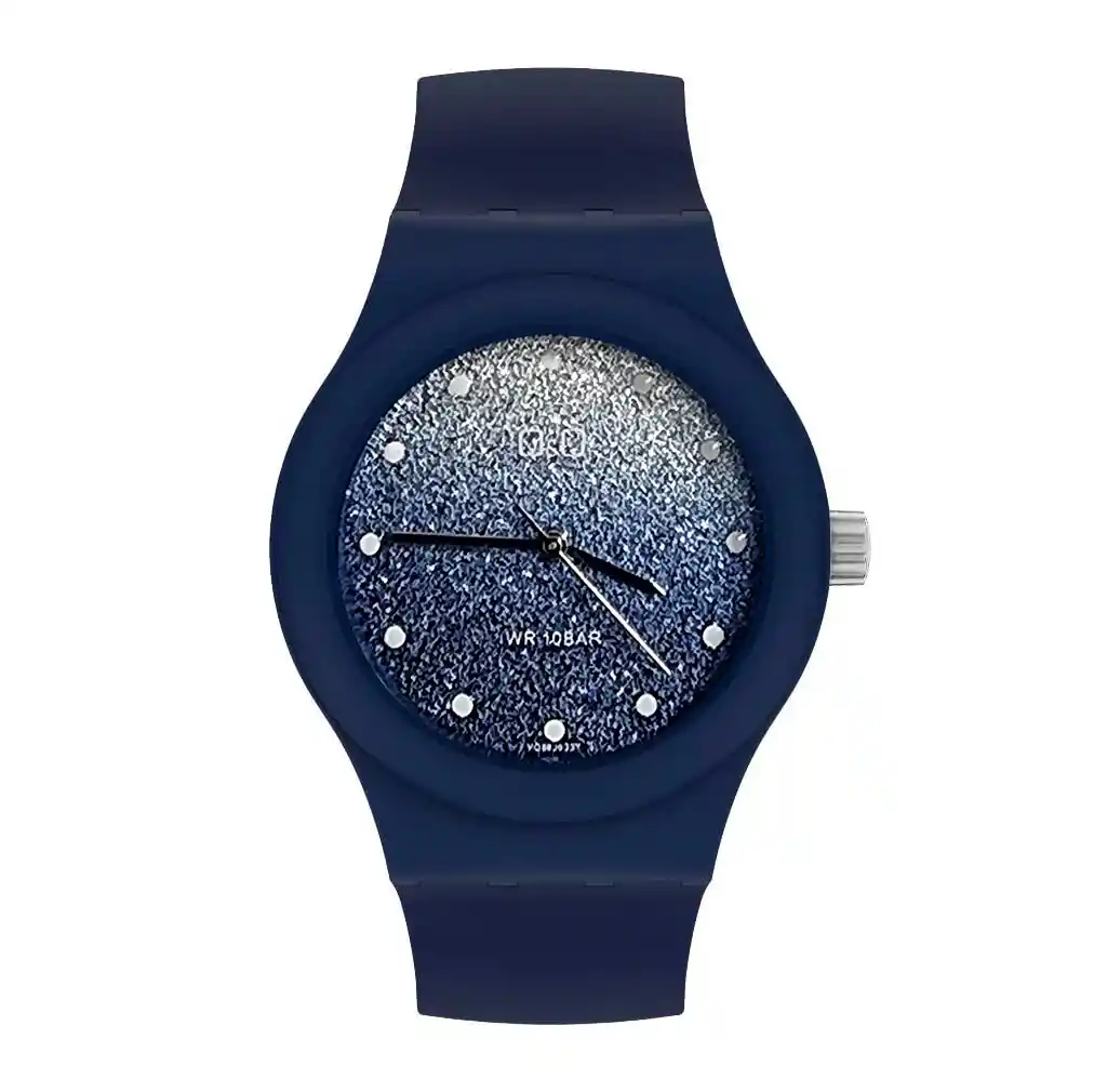 Reloj Qq Qyq Escarcha Deportivo Dama Impermeable + Estuche