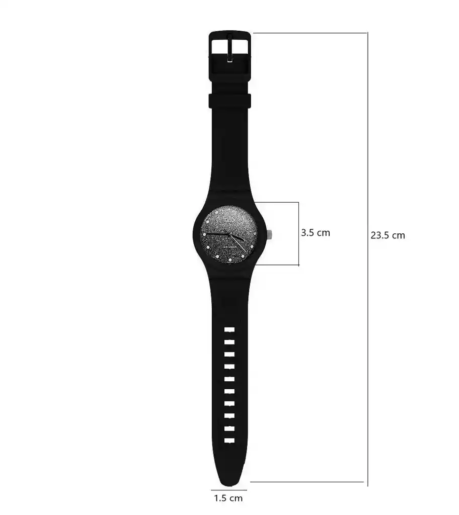 Reloj Qq Qyq Escarcha Deportivo Dama Impermeable + Estuche