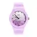 Reloj Qq Qyq Escarcha Deportivo Dama Impermeable + Estuche