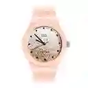 Reloj Qq Qyq Escarcha Deportivo Dama Impermeable + Estuche