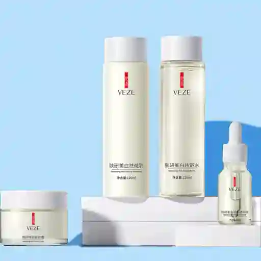 Kit Cuidado Facial Pecas Y Manchas Incluye Tonico 120ml+serum 15ml+ Crema 50g+ Emulsion 120ml Ref 77