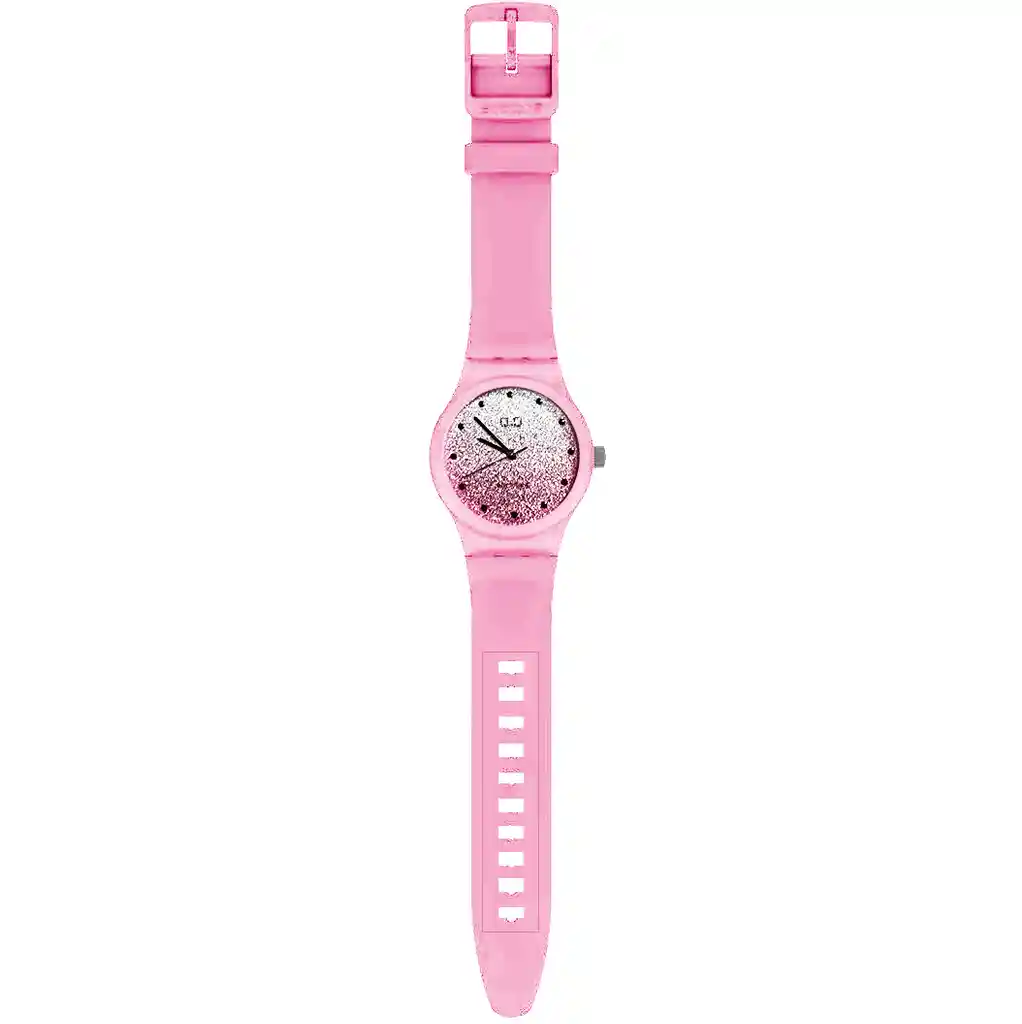 Reloj Qq Qyq Escarcha Deportivo Dama Impermeable + Estuche