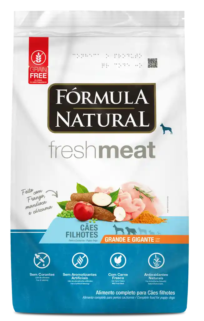 Formula Natural Alimento Seco Para Cachorro Fresh Meat Caes Filhotes Grande Y Gigante Pollo * 2.5 Kg