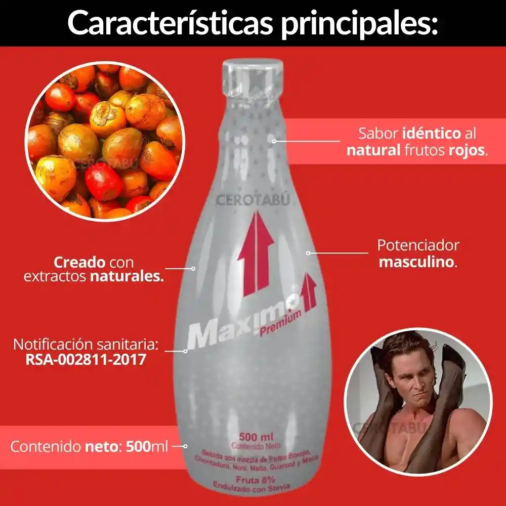 Potenciador Sexual Masculino Natural 500ml