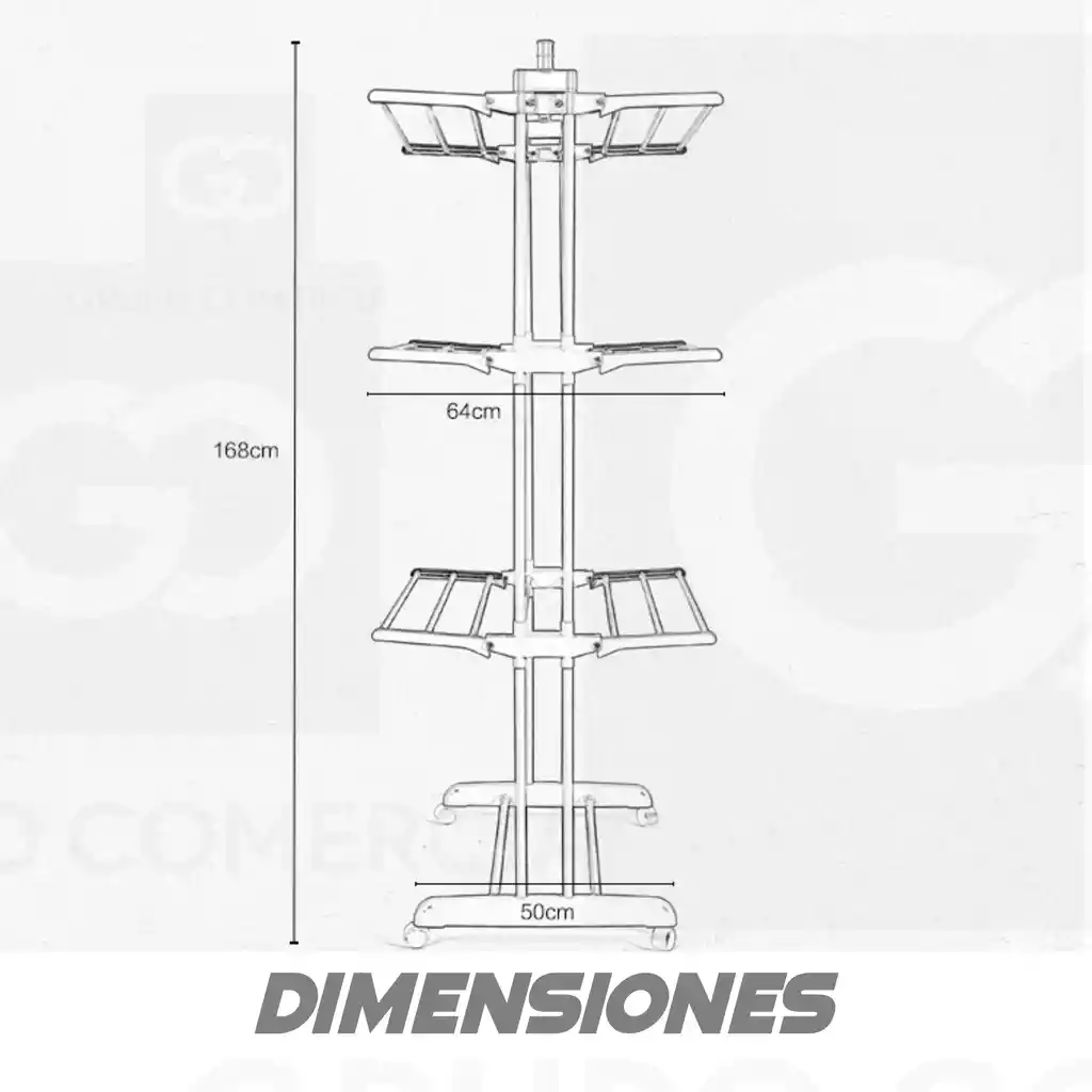 Tendedero Doble Grande Para Secado De Ropa Plegable