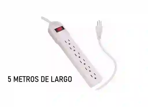 Regleta De 6 Puestos Y Una Extensión De 5 Metros