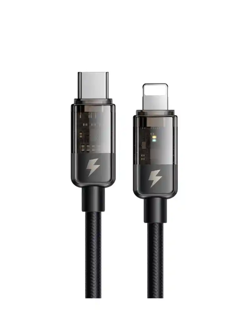Cable Para Iphone A Tipo C De 1.8m Auto Power Off Transparente