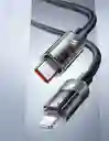 Cable Para Iphone A Tipo C De 1.8m Auto Power Off Transparente