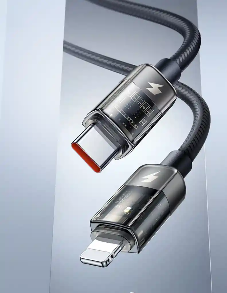 Cable Para Iphone A Tipo C De 1.8m Auto Power Off Transparente