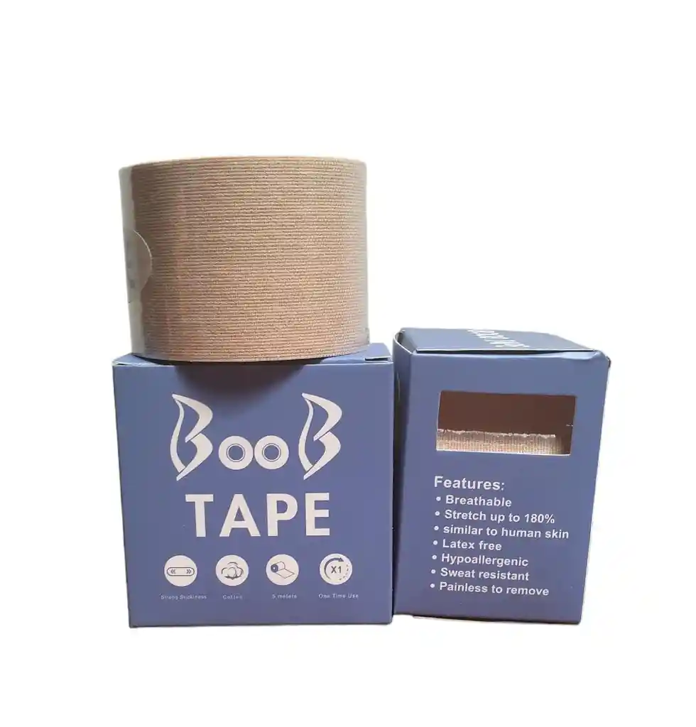 Cinta Adhesiva Levanta Pezon Boob Tape 5 Metros Disposable