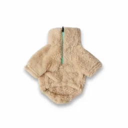 Saco Xs Cuello Alto Cremallera Bisonte Camel